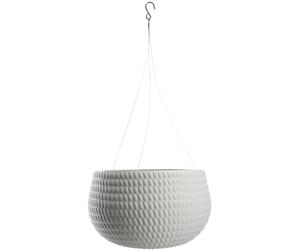 KADAX Macetero colgante con cadena y gancho, maceta colgante para flores de rancho, maceta con inserción, protección para plantas interior y exterior (diámetro 32 cm, gris claro)