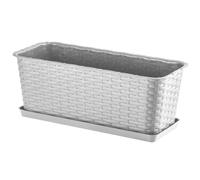 KADAX Macetero de balcón con base, macetero, 40 cm, gris claro