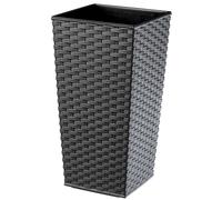 KADAX Macetero de ratán, con inserto, macetero, 30 cm, grafito