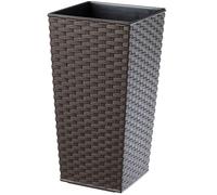 KADAX Macetero de ratán, con inserto, macetero, 30 cm, moca