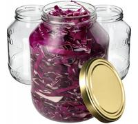 KADAX Mason jars 2,5 L, tarro de conservas para insertar, fi100 mm, paquete...