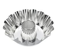KADAX Molde para tartas de hojalata galvanizada para hornear con forma de corona (25 cm), color plateado