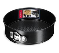 KADAX Molde para tartas, diámetro de 21,5 cm-30 cm, molde desmontable de chapa galvanizada y antiadherente, molde redondo para hornear con base plana, a prueba de fugas (diámetro 26 cm, negro)