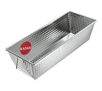 KADAX - Molde para tartas rectangular de hoja estañada, ideal para brioche, brownie, pastel de frutas confitadas, pan de carne y terrina (30,5 x 12 cm, plata)