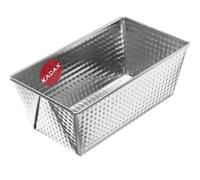 KADAX Molde rectangular de hojalata, molde para tarta real con capa antiadherente, molde para pan, molde para tartas, molde cuadrado (plata, 31 x 15,5 cm)
