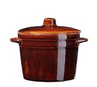 KADAX Olla de Gres Con Asas Laterales y Tapa - Cerámica Apta Para Lavavajillas, Fermentación, Hecha a Mano - Para Guardar Pepinos (1,5 L Ver2)