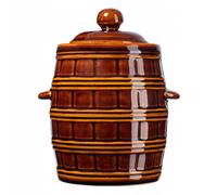 KADAX Olla de gres con tapa, Olla de fermentación de cerámica, Olla para pepi...