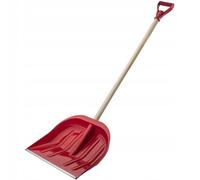 KADAX Pala quitanieves de plástico con mango en D 45 cm rojo