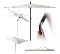 KADAX Parasol de balcón rectangular, parasol ajustable en altura, crema