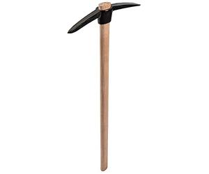 KADAX Pico con mango de madera, 2,5 kg, picado de acero resistente, azada en cruz con doble cabeza, azada universal para aflojar el suelo (longitud: 90 cm)