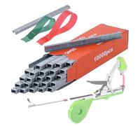 KADAX - Pinzas para atadora, 10000 unidades, pinzas para máquina de atado de plantas, pinzas de repuesto para dispositivo de atado de plantas, pinzas para plantar, pinzas metálicas