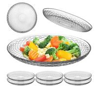 KADAX Platos de cristal de 30 cm, juego de 6, redondos y grandes para servir, ideal para postre, plato llano