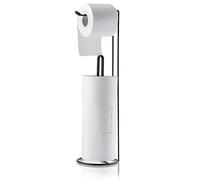 KADAX - Portarrollos de Papel higiénico, 2 en 1, Soporte para Rollos de Cocina, baño, Papel higiénico, Soporte para Rollos de Cocina de Acero con Recubrimiento de Polvo, de pie, Negro