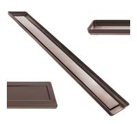 KADAX Posavasos para maceta, jardinera de plástico, posavasos rectangular para plantas, platillo para macetas, posavasos de flores (moca, 80 cm), K9993