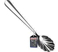 KADAX Práctica cuchara de azúcar de acero inoxidable, cuchara vintage para azucarero, cucharilla de café, con forma de concha, cuchara mocal, cucharilla de té, cuchara para tartas de plata (L: 14 cm,