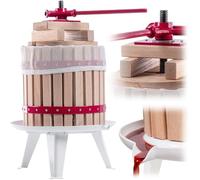 KADAX Prensa de frutas de 18 litros, exprimidor manual con manivela, molinillo de frutas, exprimidor de frutas móvil, exprimidor de uvas, exprimidor de uvas, exprimidor de uvas