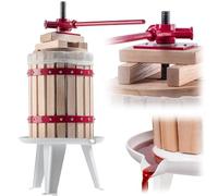 KADAX Prensa de frutas de 6 litros, exprimidor de vino, exprimidor manual con manivela, molinillo de frutas, exprimidor de uvas, exprimidor de uvas, exprimidor de uvas
