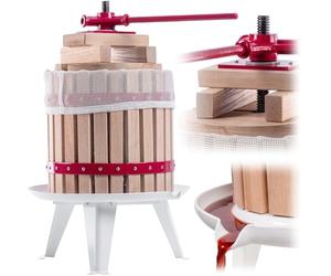 KADAX Prensa de frutas, prensa de vino de 12 litros, exprimidor manual con manivela, molinillo de frutas, exprimidor de uvas, exprimidor de uvas, exprimidor de uvas