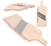 KADAX Rallador de verduras de madera, rallador de repollo con 3 cuchillas de acero afilado, rallador de pepino, rallador de repollo tradicional, rallador de cocina de verduras, rallador de pepino (43