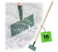 KADAX Rascador de hielo de acero reforzado, rasqueta de hielo con mango largo de madera, rasqueta de hielo para jardín, rasqueta de hielo (ancho: 16 cm)