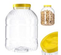 KADAX Recipiente de almacenamiento con tapa, recipiente de almacenamiento de plástico, frasco de envasado con asa, recipiente de plástico para alimentos, caja de almacenamiento y organizador de cocina