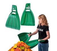 KADAX Recogedor de hojas, garra de polipropileno resistente, pinza para hojas, hierba y frutas, resistente a la intemperie (49,5 x 34 cm, verde)