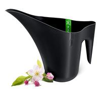 KADAX Regadera de 1,2 L, de plástico, de cuello largo, para plantas de interior, regadera de jardín, caldera de riego de flores (negro)