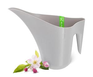KADAX Regadera de 1,2 L, de plástico, de cuello largo, para plantas de interior, regadera de jardín, caldera de riego de flores (gris)