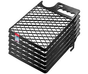 KADAX Rejilla rascadora, rejilla de plástico, 30,5 x 23 cm, rejilla de pintura para pintura, accesorios de pintura, rejilla de drenaje, rascador de pintura, herramienta de pintura (6, negro)