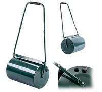 KADAX Rodillo para césped, 50 cm de ancho, 32 cm de diámetro, rellenable con agua o arena, rodillo de jardín de metal, rodillo de césped para el cuidado del césped y compactación del suelo