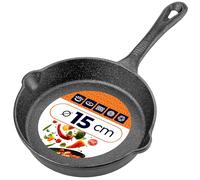 KADAX Sartén de hierro fundido de 15 cm, sartén de hierro fundido, apta para inducción y horno