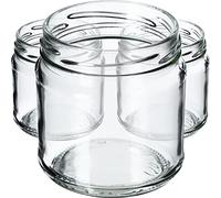 KADAX Set de 20 tarros de 200 ml con tapa de rosca Ø 66 mm, tarros de postre de paredes gruesas, herméticos, aptos para lavavajillas, ideales para mermeladas y conservas