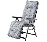 KADAX Silla de jardín con reposapiés, tumbona con cojín, tumbona plegable, tumbona de jardín con respaldo ajustable, sillón de jardín, silla de relax (gris)