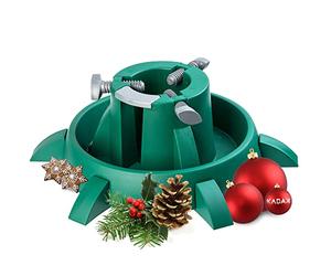 KADAX - Soporte para árbol de Navidad con depósito de Agua, diseño Moderno de plástico Resistente para árboles, Varios tamaños, Estable y Verde (Altura del árbol hasta 3 m)