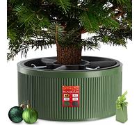KADAX Soporte para árbol de Navidad, soporte de plástico para árbol de vacaciones, base resistente con depósito de agua para árbol de Navidad real, soporte decorativo para árbol de Navidad (verde, 5 L