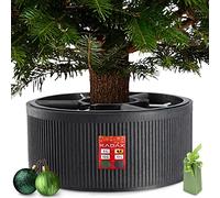 KADAX Soporte para árbol de Navidad, soporte de plástico para árbol de vacaciones, base resistente con depósito de agua para árbol de Navidad real, soporte decorativo para árbol de Navidad (grafito, 5