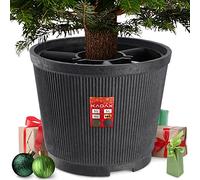 KADAX Soporte para árbol de Navidad, soporte para árbol de Navidad de plástico reciclado, soporte para un árbol de Navidad (altura de hasta 250 cm/grafito)