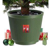 KADAX Soporte para árbol de Navidad, soporte para árbol de Navidad hecho de plástico reciclado, soporte para árbol de Navidad para un árbol real, soporte para un árbol de Navidad (altura del árbol