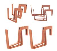 KADAX Soporte para jardinera de balcón de plástico, soporte para jardinera sin taladrar, ganchos ajustables y soporte para jardinera, soporte para jardinera de balcón (rojo ladrillo, juego de 2
