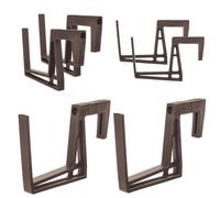 KADAX Soporte para jardinera de balcón de plástico, soporte para jardinera sin taladrar, ganchos ajustables y soporte para jardinera, soporte para jardinera de balcón (marrón juego de 2 unidades)
