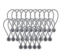 KADAX Soporte para lona, resistente a la intemperie, goma de lona, correas expansoras, gomas elásticas para tiendas, lonas, trampolines, caravanas (gris/bolas/25 unidades)