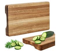 KADAX Tabla de cortar de madera, tabla de cocina, 4 cm de grosor, de madera natural, tabla de cortar de roble macizo, tabla para servir aperitivos, queso, frutas (30 x 50 cm)