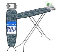 KADAX Tabla de Planchar con Estructura de Acero, Mesa Plegable con Altura Regulable, Soporte para Plancha y Patas Antideslizantes (Verde)