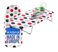 KADAX Tabla de planchar pequeña, 70 x 30 cm, con base de espuma de 3 mm, mesa plegable con funda extraíble, tabla de planchar para camping