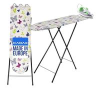 KADAX Tabla de planchar plegable y extensible, 100,5 x 30 cm, superficie ancha, altura ajustable, para plancha de vapor