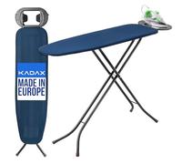 KADAX tabla de planchar resistente al vapor, con pies antideslizantes y bandeja para planchar, altura ajustable (azul oscuro)