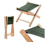KADAX Taburete plegable de madera, 40 x 31 x 31 cm, silla plegable de hasta 100 kg de carga, silla plegable para jardín, balcón, terraza y camping, color verde