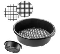 KADAX Tamiz de jardín ajustable de plástico, redondo, para arena, compost, tierra y piedras, con ajuste manual de tamiz (redondo)