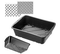 KADAX Tamiz de jardín ajustable de plástico, tamiz redondo de plástico para arena y compost y tierra y piedras, con ajuste manual del inserto del tamiz (Rectangular)