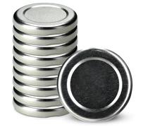 KADAX Tapa de rosca fi43 mm, juego de tapas de metal, apto para tarros de 40 ml, tapa de repuesto con 4 dientes de bloqueo, tapa para tarros, botellas y tarros (10 unidades, plateado)